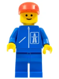 LEGO Highway Pattern - Blue Legs, Red Cap minifigure