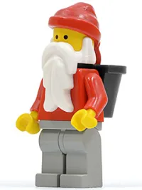 LEGO Santa, Light Gray Legs, D-Basket minifigure