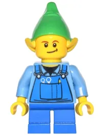LEGO Elf - Blue Overalls, Black Dimple minifigure