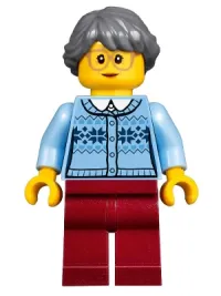 LEGO Winter Holiday Train Station Grandmother minifigure