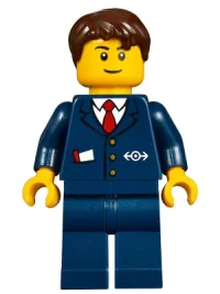 LEGO Winter Holiday Train Station Ticket Agent minifigure