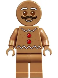 LEGO Gingerbread Man - Moustache minifigure
