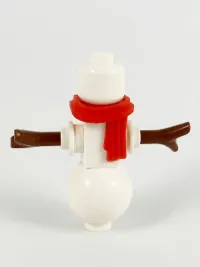 LEGO Snowman - Red Scarf, No Hat minifigure