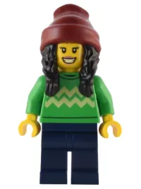 LEGO Holiday Shopper - Bright Green Sweater minifigure