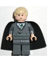 LEGO Draco Malfoy, Dark Bluish Gray Sweater, Cape minifigure