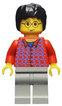 LEGO Harry Potter, Red Shirt Torso, Light Gray Legs minifigure