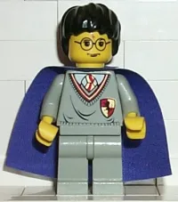 LEGO Harry Potter, Gryffindor Shield Torso, Light Gray Legs, Violet Cape minifigure
