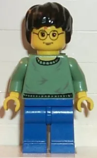 LEGO Harry Potter, Sand Green Sweater Torso, Blue Legs minifigure