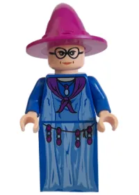 LEGO Professor Sybill Trelawney, Light Purple Hat, Blue Robes minifigure