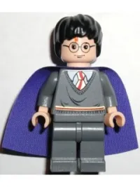 LEGO Harry Potter, Gryffindor Stripe Torso, Dark Bluish Gray Legs, Violet Cape minifigure