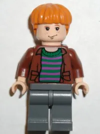 LEGO Ron Weasley, Brown Open Shirt and Striped Sweater minifigure