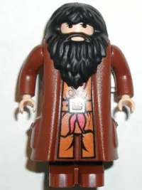 LEGO Rubeus Hagrid, Reddish Brown Topcoat (Light Nougat Version with Movable Hands) minifigure