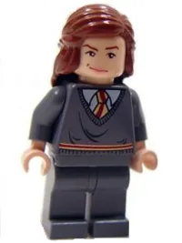 LEGO Hermione Granger, Gryffindor Stripe Torso, Reddish Brown Female Hair Mid-Length minifigure