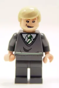 LEGO Draco Malfoy, Dark Bluish Gray Sweater, Smirk minifigure