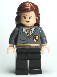 LEGO Hermione Granger, Gryffindor Stripe and Shield Torso, Black Legs minifigure