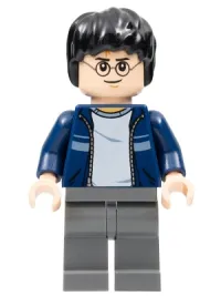 LEGO Harry Potter, Dark Blue Open Jacket with Stripe, Dark Bluish Gray Legs minifigure