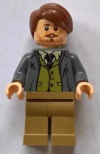 LEGO Professor Remus Lupin, Dark Bluish Gray Jacket, Olive Green Vest minifigure