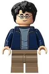 LEGO Harry Potter, Dark Blue Open Jacket, Dark Tan Medium Legs minifigure