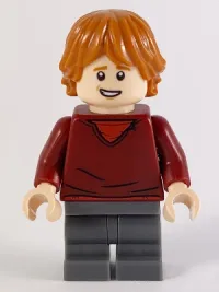 LEGO Ron Weasley, Dark Red Sweater, Dark Bluish Gray Medium Legs minifigure