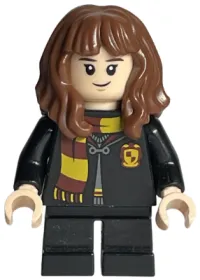 LEGO Hermione Granger - Hogwarts Robe Clasped with Gryffindor Shield, Black Short Legs minifigure