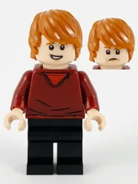 LEGO Ron Weasley, Dark Red Sweater, Black Legs minifigure