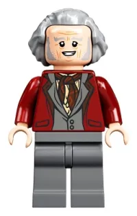 LEGO Garrick Ollivander, Dark Red Jacket and Hair Swept Back minifigure