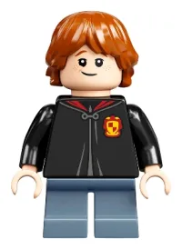LEGO Ron Weasley, Black Torso Gryffindor Robe minifigure