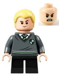 LEGO Draco Malfoy, Slytherin Sweater with Crest, Black Short Legs minifigure
