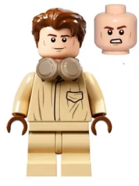 LEGO Cedric Diggory, Coveralls, Headphones, Tan Medium Legs minifigure