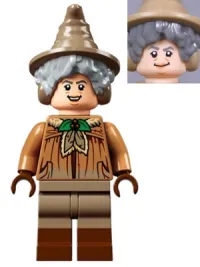 LEGO Professor Pomona Sprout, Dirty Cloak, Dark Tan Legs with Reddish Brown Boots minifigure