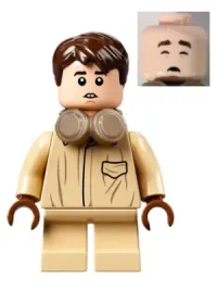 LEGO Neville Longbottom, Coveralls, Headphones, Tan Short Legs minifigure