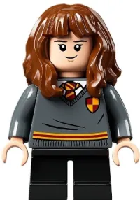 LEGO Hermione Granger, Gryffindor Sweater with Crest, Black Short Legs minifigure