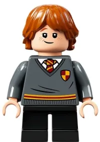 LEGO Ron Weasley, Gryffindor Sweater with Crest, Black Short Legs minifigure
