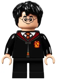 LEGO Harry Potter, Gryffindor Robe, Sweater, Shirt and Tie, Black Short Legs minifigure