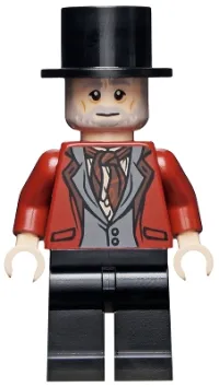 LEGO Wizard - HP Wizarding World Male, Black Top Hat, Dark Red Suit, Black Legs minifigure