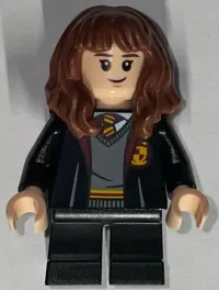 LEGO Hermione Granger, Gryffindor Robe Open, Sweater, Shirt and Tie, Black Short Legs minifigure