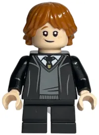 LEGO Ron Weasley - Hogwarts Robe, Black Tie minifigure