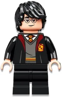 LEGO Harry Potter, Gryffindor Robe Open, Black Medium Legs minifigure
