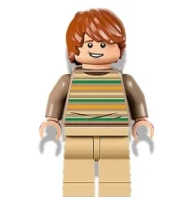 LEGO Ron Weasley, Striped Sweater, Tan Legs minifigure