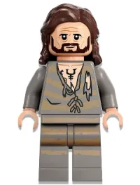 LEGO Sirius Black, Dark Bluish Gray Tattered Striped Jacket and Legs minifigure