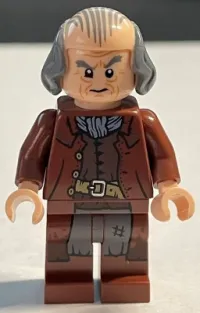 LEGO Argus Filch, Bald on Top, Reddish Brown Jacket minifigure