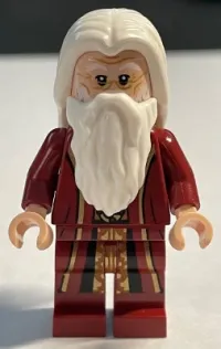 LEGO Albus Dumbledore, Dark Red Robe, White Hair minifigure