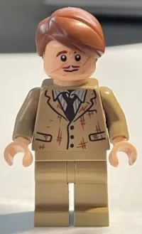 LEGO Professor Remus Lupin, Dark Tan Suit, Tattered minifigure