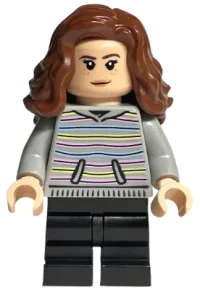 LEGO Hermione Granger, Striped Hoodie, Black Medium Legs minifigure