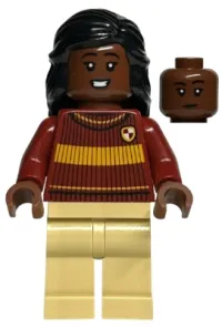 LEGO Angelina Johnson - Dark Red Gryffindor Quidditch Sweater, Tan Legs minifigure