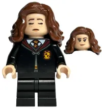 LEGO Hermione Granger - Black Gryffindor Robe and Medium Legs, Sleeping / Awake minifigure