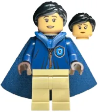 LEGO Cho Chang - Dark Blue Ravenclaw Quidditch Uniform with Hood and Cape minifigure