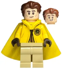 LEGO Cedric Diggory - Yellow Hufflepuff Quidditch Uniform with Hood and Cape minifigure