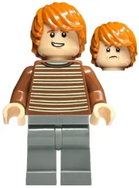 LEGO Ron Weasley - Reddish Brown Striped Sweater minifigure