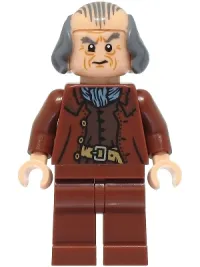 LEGO Argus Filch - Bald on Top, Reddish Brown Jacket, Plain Legs minifigure